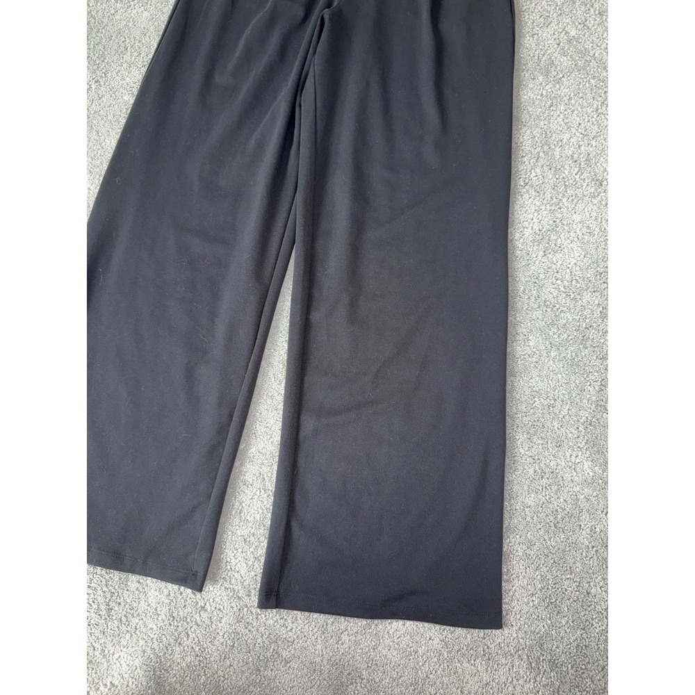 Yogalicious Lux Daily Charm Pant Black Wide Leg High‎ Rise Trouser Womens Medium - Picture 2 of 5